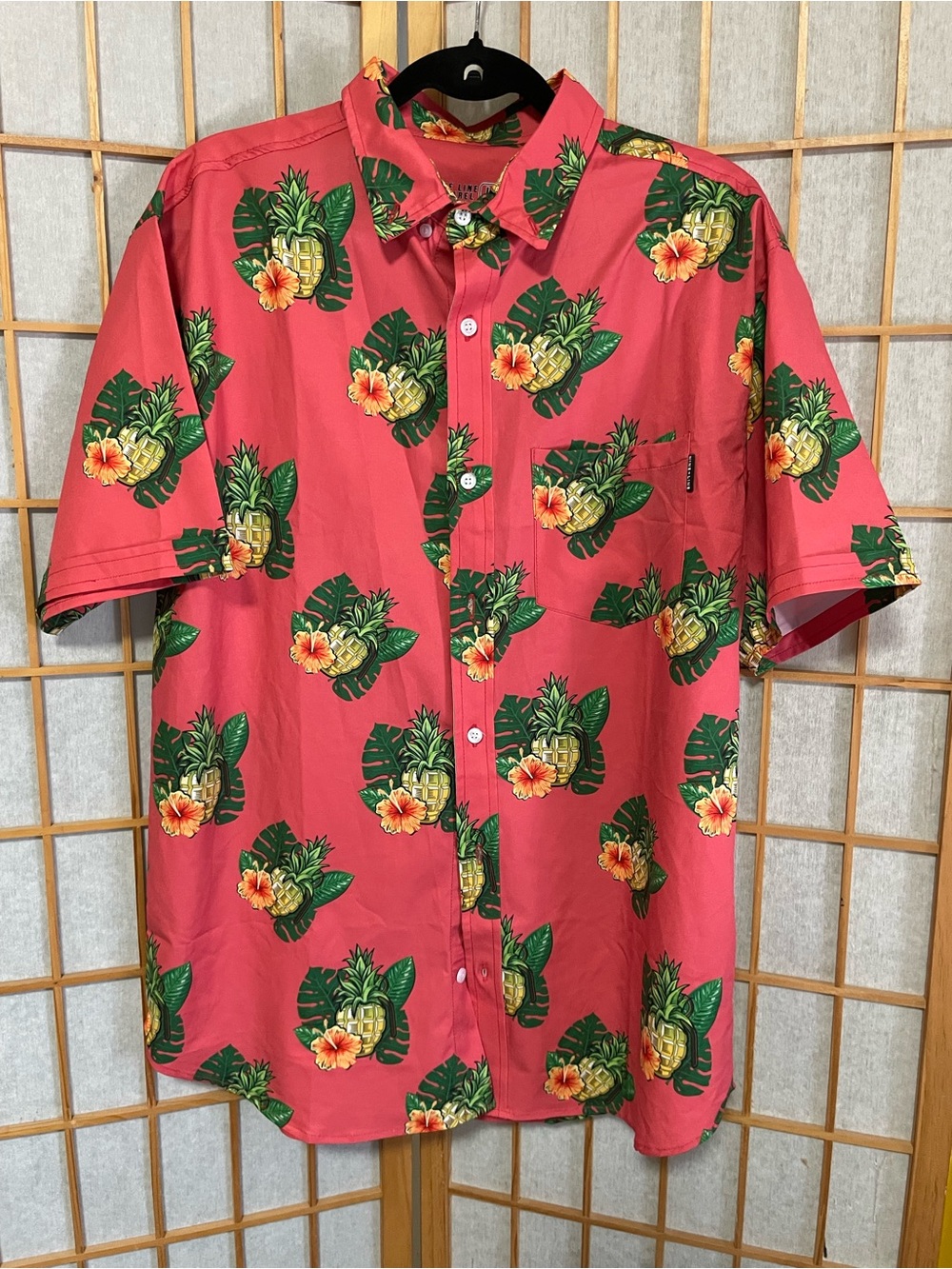 Nine Line Apparel Pineapple Short Sleeve Button Down Shirt
